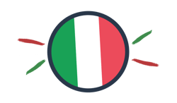 Banner de la bandera de Italia 