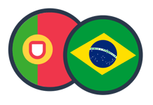 Portugal + Brasil Flags