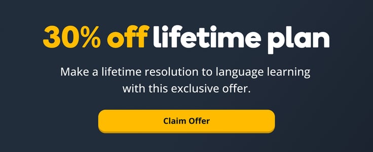 Button to open Memrise Plans page and redeem 30% off Memrise Lifetime
