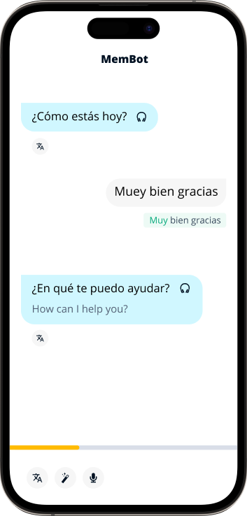 4. Practice speaking with MemBot, your personalised AI language tutor